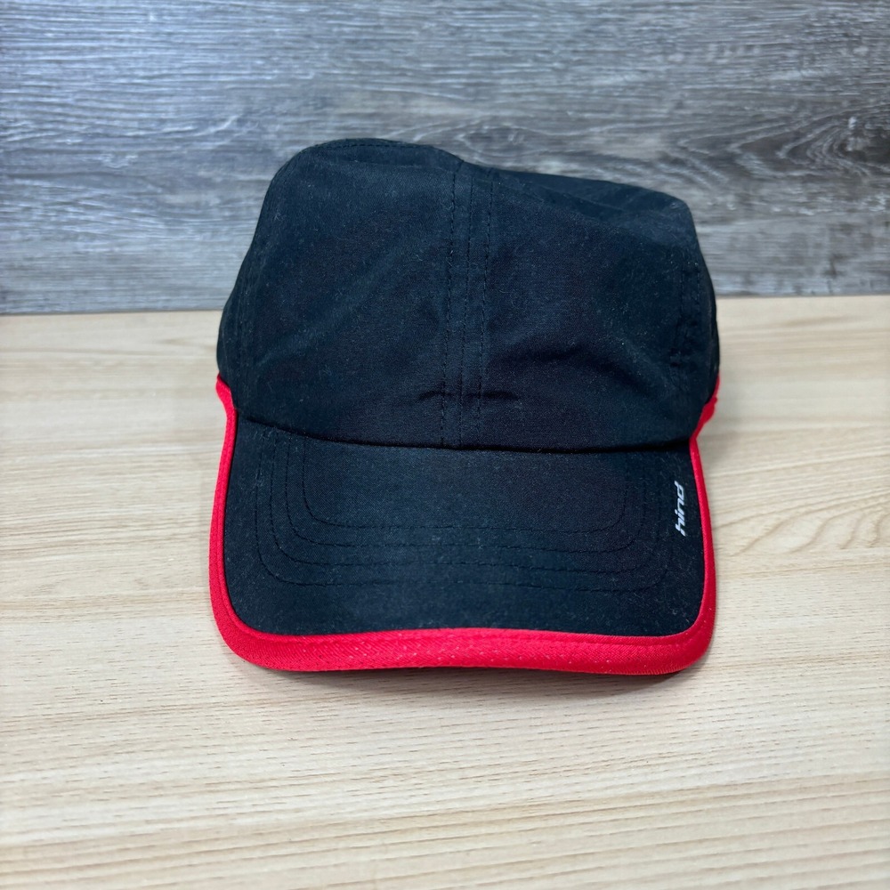Hind‎ Hat Cap Strap Back Red Black Running Performance Wicking Lightweight